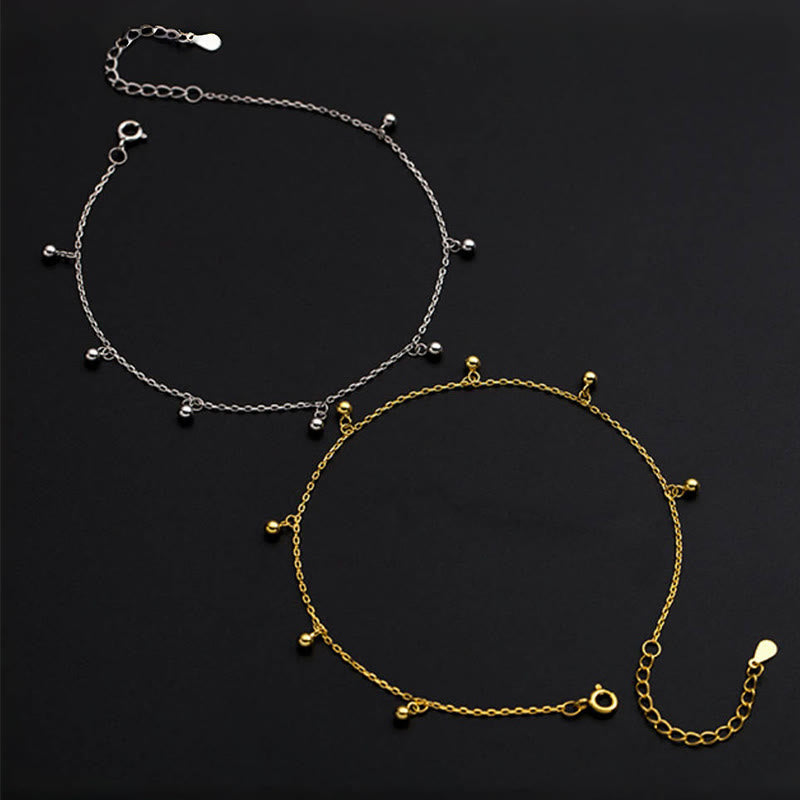 KarmaRipple's 925 Sterling Silver Small Beadwork Talisman Blessing Anklet p3