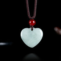 KarmaRipple's Jade Heart Prosperity Pendant Necklace