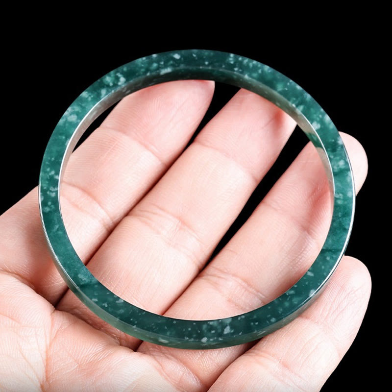 KarmaRipple's Authentic Jade Abundance Thin Bracelet Bangle p4