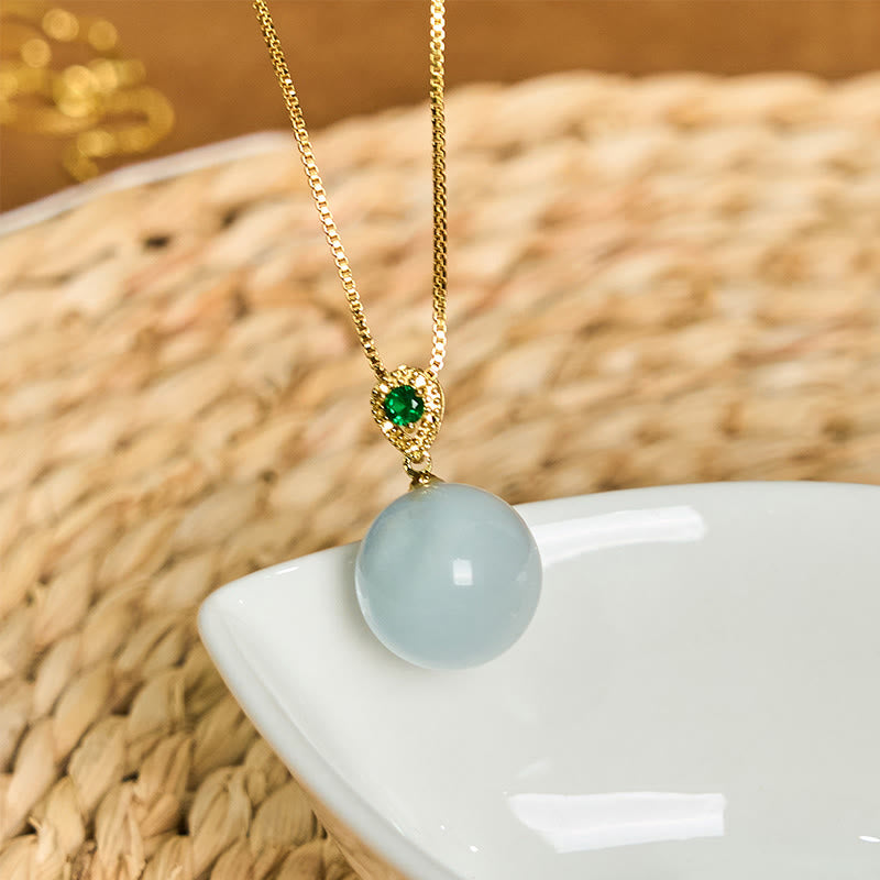 KarmaRipple's Cat's Eye Round Ball Confidence Pendant Necklace p23