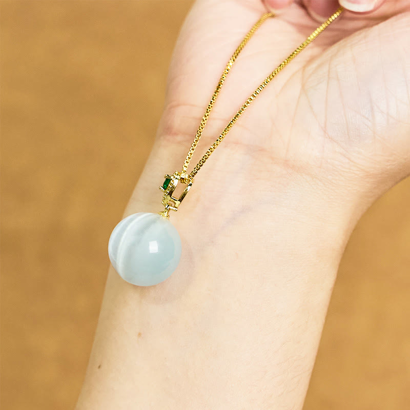KarmaRipple's Cat's Eye Round Ball Confidence Pendant Necklace p25