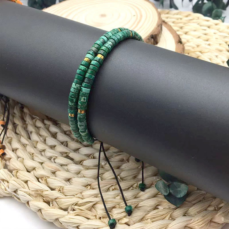 KarmaRipple's Authentic Malachite Spacer Bead Anti-anxiety Bracelet p5