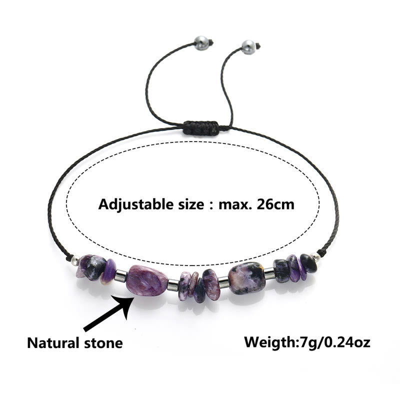 KarmaRipple's Live In The Moment Charoite Hematite Powerful Bracelet p12