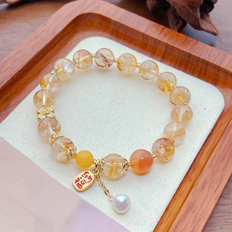 KarmaRipple's Authentic Citrine Beadwork Nafu Pleasure Bracelet p1