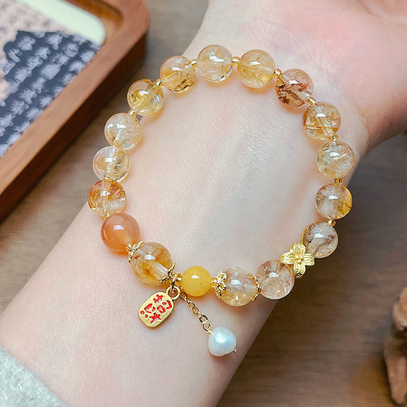 KarmaRipple's Authentic Citrine Beadwork Nafu Pleasure Bracelet p2