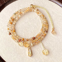 KarmaRipple's Authentic Citrine Beadwork Pleasure Multi Layer Bracelet