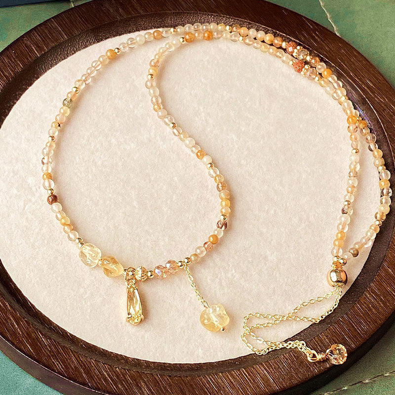 KarmaRipple's Authentic Citrine Beadwork Pleasure Multi Layer Bracelet p2