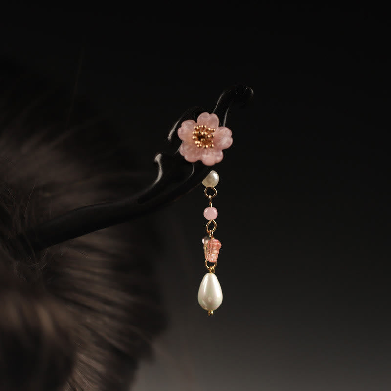 KarmaRipple's Ebony Flower Butterfly Blessing Hairpin p1