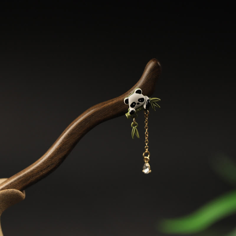 KarmaRipple's Ebony Panda Bamboo Tassel Courage Hairpin p4
