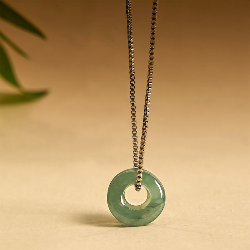 KarmaRipple's Jade Double Peace Buckle Prosperity Pendant Necklace p11