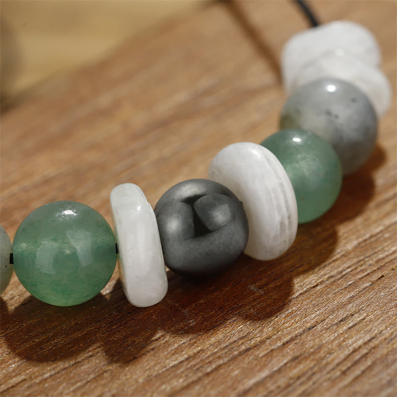 KarmaRipple's Menopause Labradorite Green Aventurine Ivory Moonstone Balancing Bracelet p9