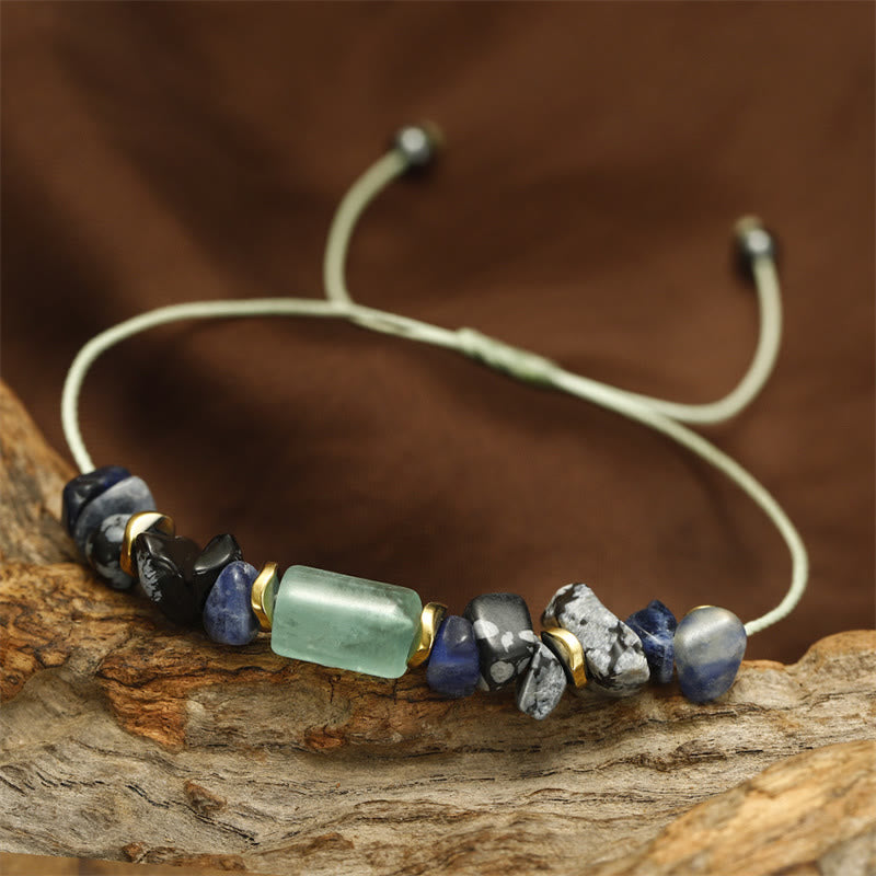KarmaRipple's New Job Green Aventurine Sodalite Snowflake Obsidian Energy Bracelet p9