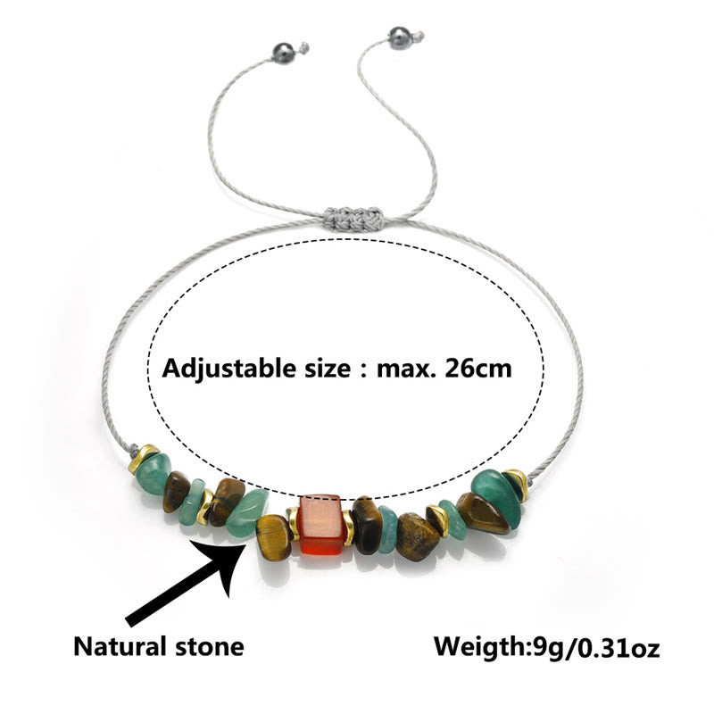 KarmaRipple's You Can Do It Green Aventurine Tiger Eye Carnelian Fortune Bracelet p6