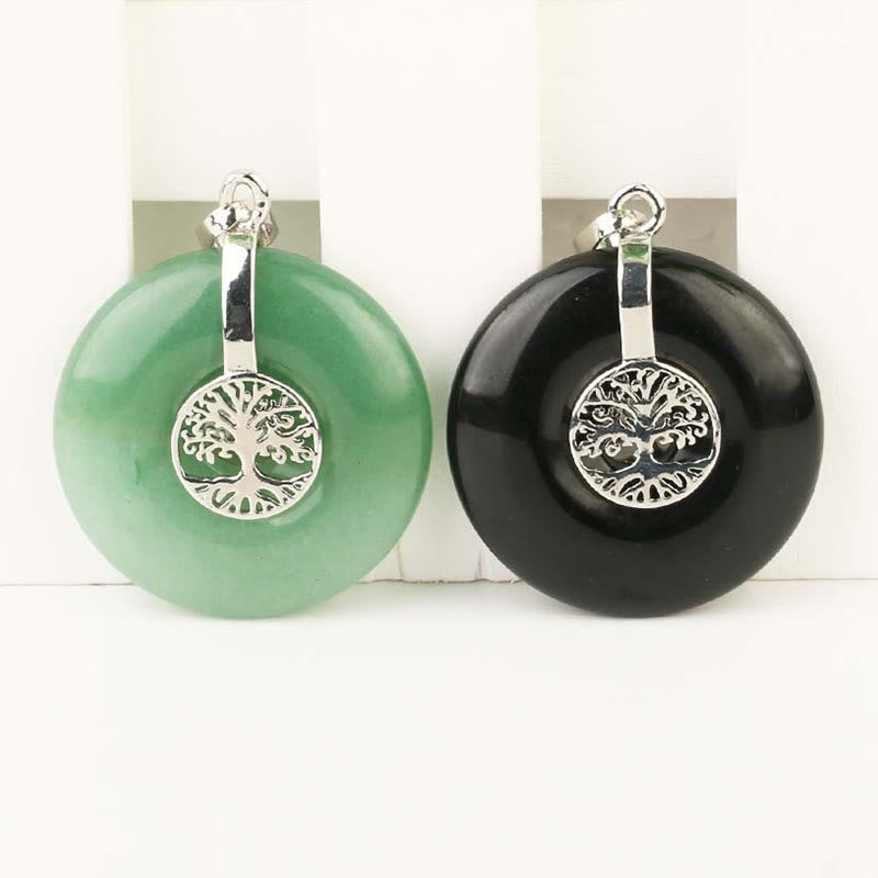 KarmaRipple's Various Gemstone'se Quartz Green Aventurine Amethyst The Tree of Life Kindness Pendant Necklace p23