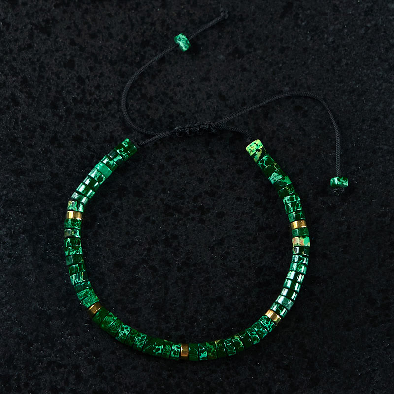 KarmaRipple's Authentic Malachite Spacer Bead Anti-anxiety Bracelet p2