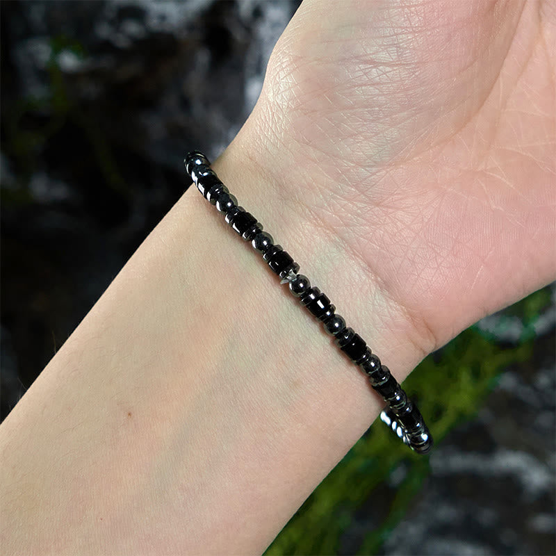 KarmaRipple's Authentic Hematite Beadwork Powerful Bracelet p2