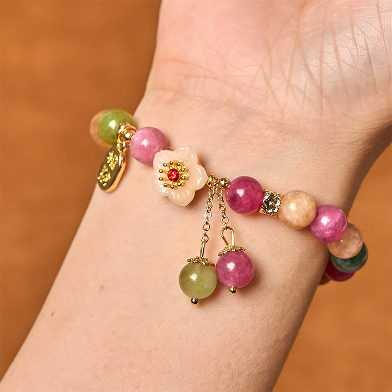KarmaRipple's Authentic Tourmaline Fu Character Flower Fortunate Brand Bracelet p3