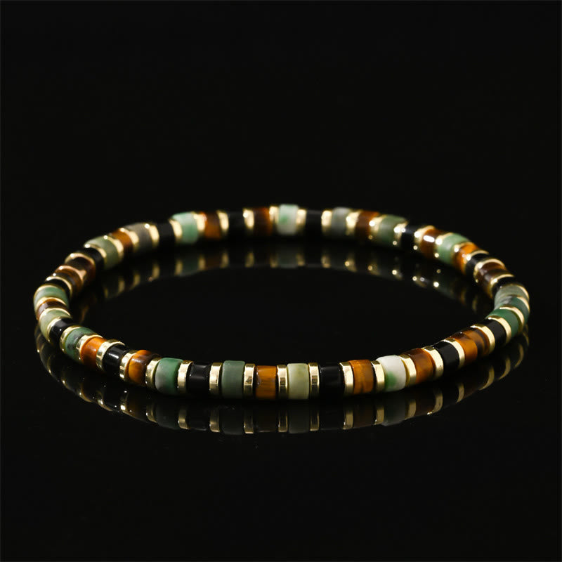 KarmaRipple's Authentic Hematite Tiger Eye Stones Support Bracelet p6