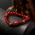 Red Agate Bucket Bead Bracelet(Wrist Circumference: 14-16cm)