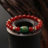 Green Agate Bucket Bead Bracelet(Wrist Circumference: 14-16cm)