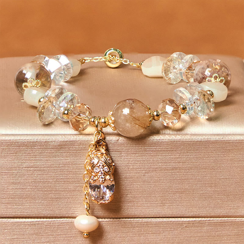 KarmaRipple's Authentic Citrine Green Strawberry Quartz PiXiu Prosperity Bracelet p1