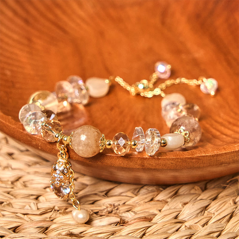 KarmaRipple's Authentic Citrine Green Strawberry Quartz PiXiu Prosperity Bracelet p3