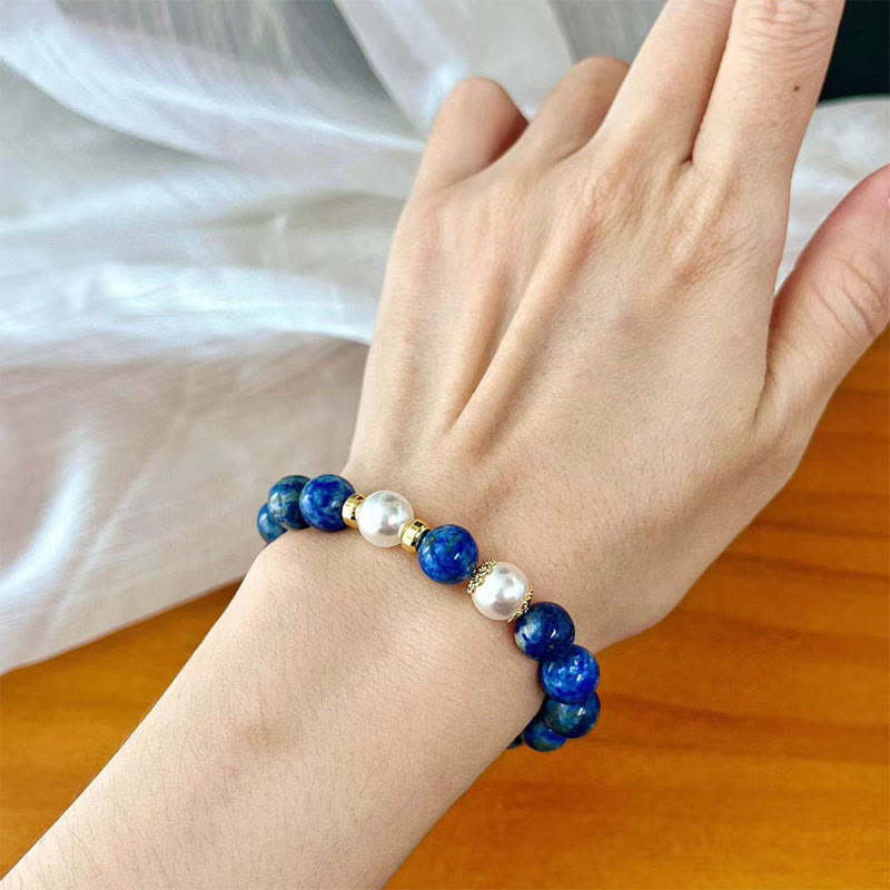 KarmaRipple's Lazurite Beadwork Serenity Balance Bracelet p5