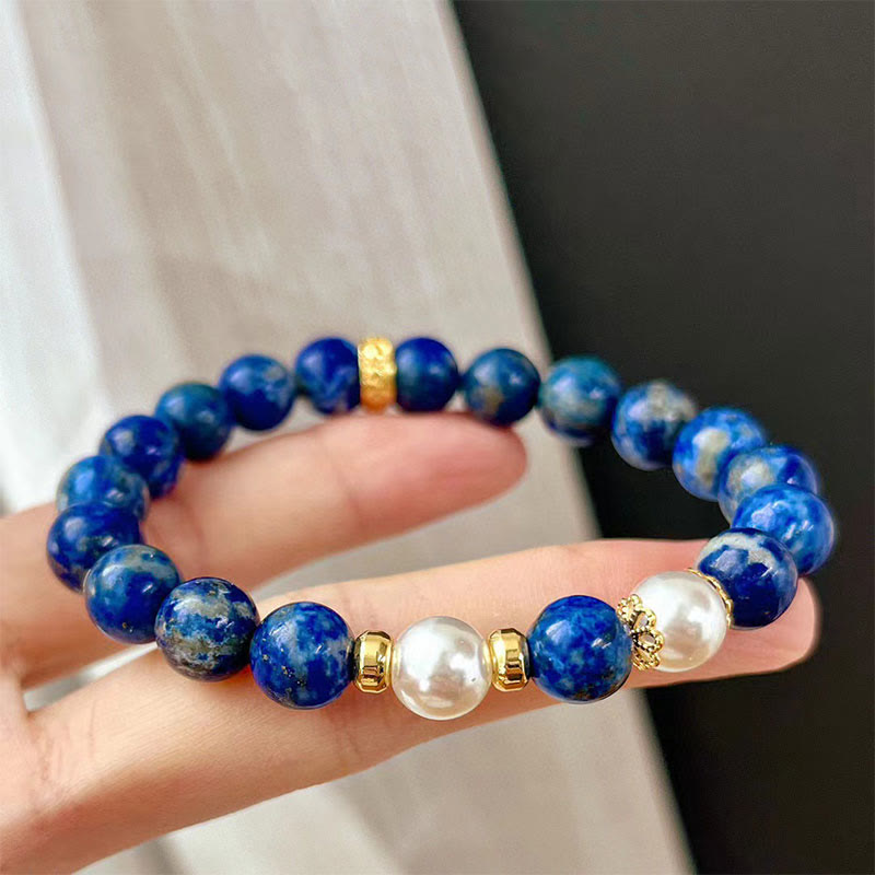 KarmaRipple's Lazurite Beadwork Serenity Balance Bracelet p2