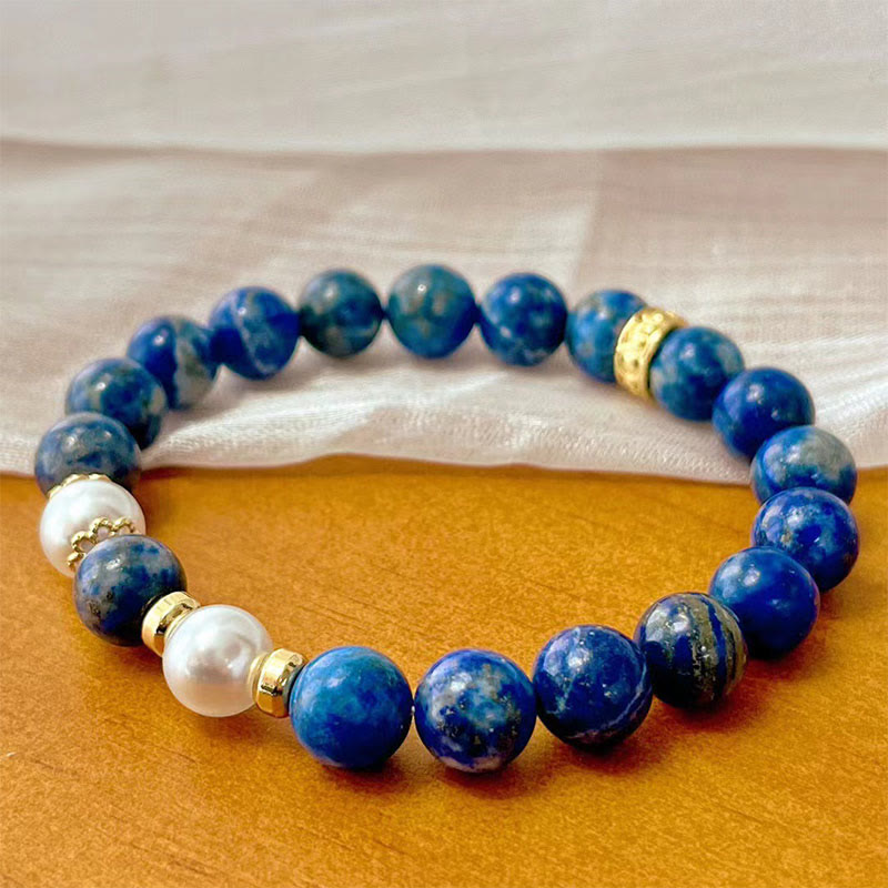 KarmaRipple's Lazurite Beadwork Serenity Balance Bracelet p3