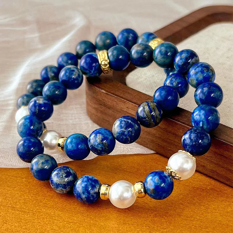 KarmaRipple's Lazurite Beadwork Serenity Balance Bracelet p4
