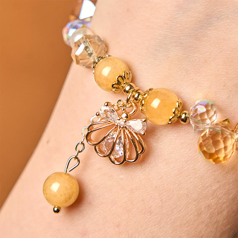 KarmaRipple's Authentic Amethyst Citrine Pearl Shell Peace Bracelet p11
