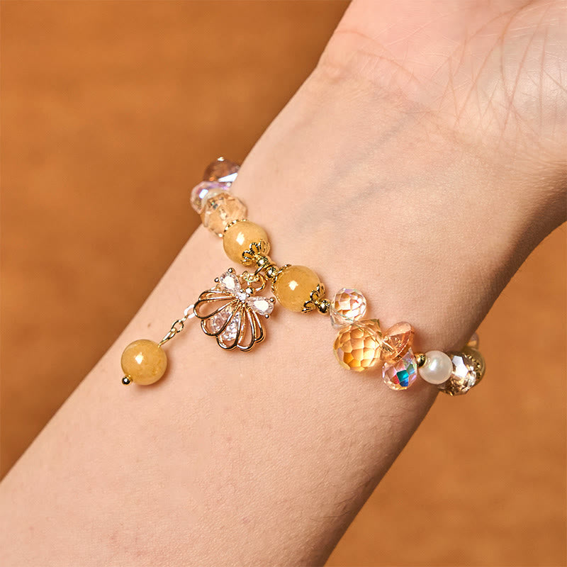 KarmaRipple's Authentic Amethyst Citrine Pearl Shell Peace Bracelet p9