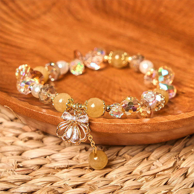 KarmaRipple's Authentic Amethyst Citrine Pearl Shell Peace Bracelet p8