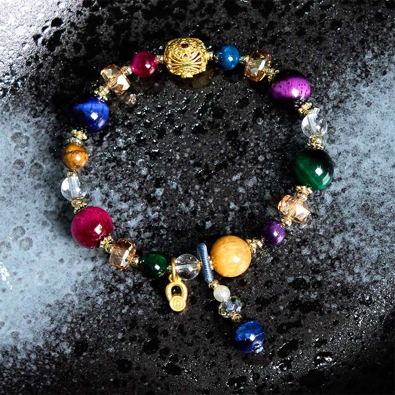 KarmaRipple's Authentic Colored Tiger Eye Stone Weight Balance Bracelet p2