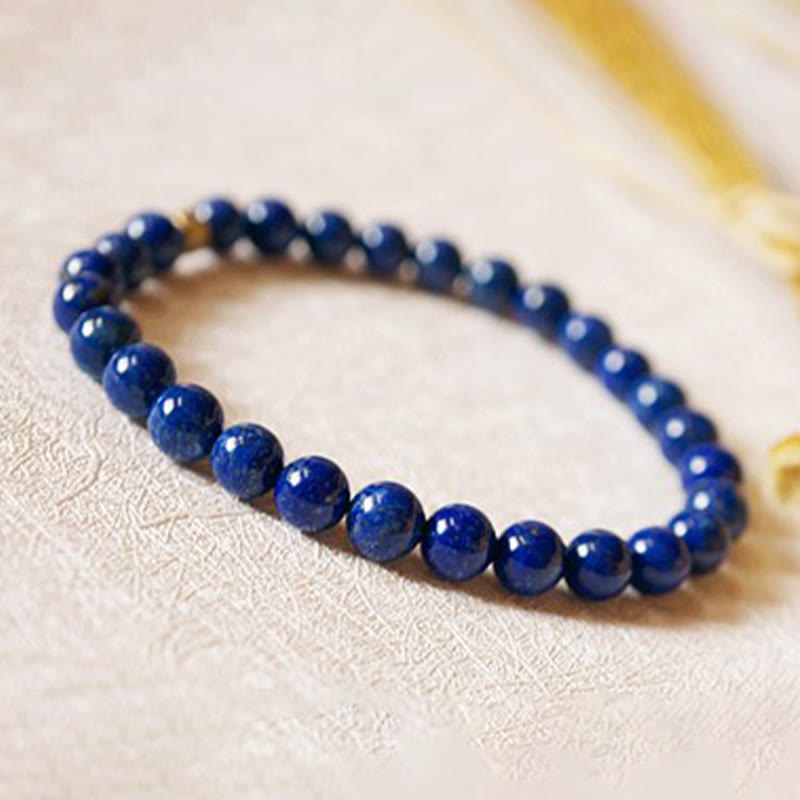 KarmaRipple's 4mm Ultra-thin Lazurite Beadwork Self Care Bracelet p3