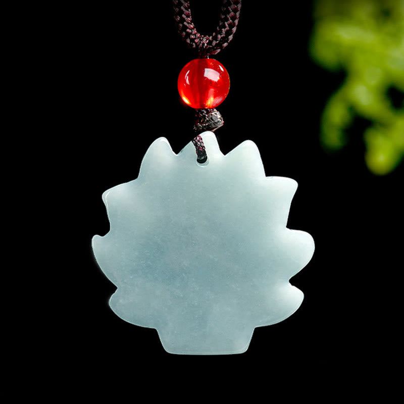 KarmaRipple's Authentic Green Jade Nine Tailed Fox Abundance Pendant Necklace p5