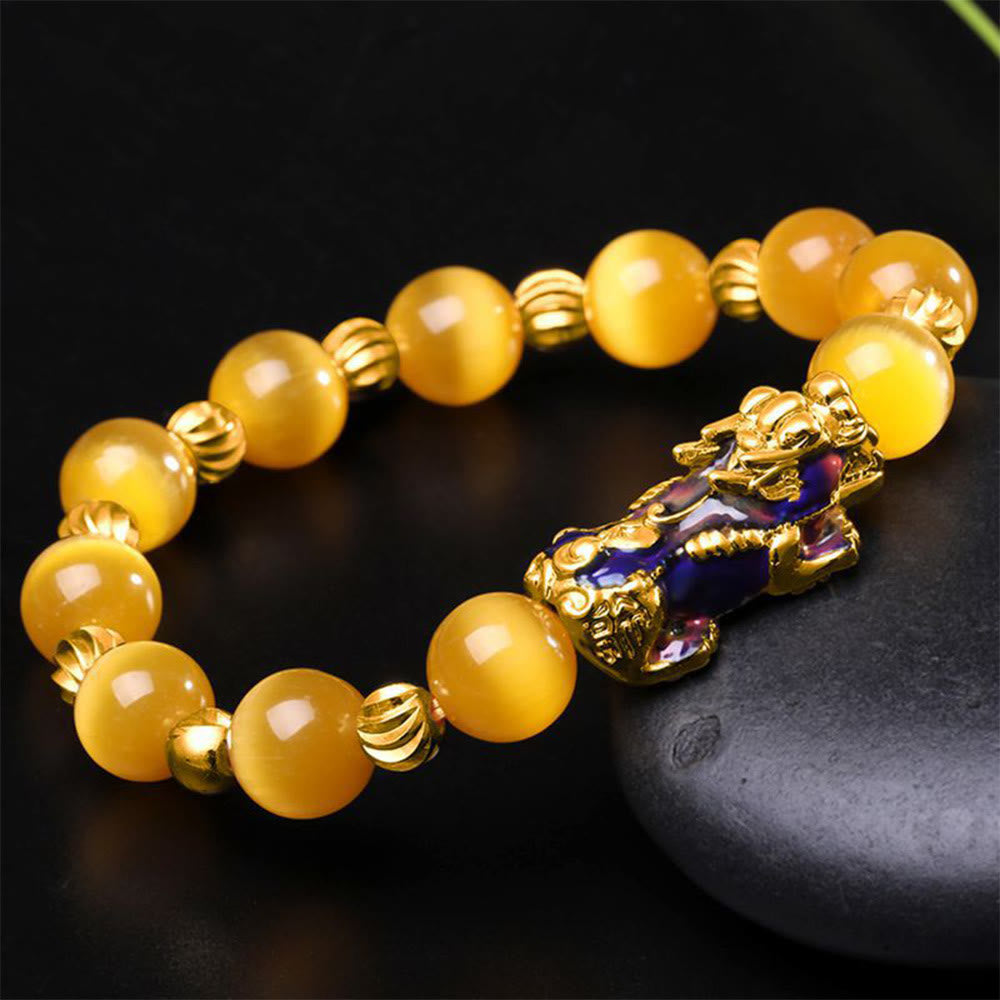 KarmaRipple's Cat Eye Color Change PiXiu Support Bracelet p1