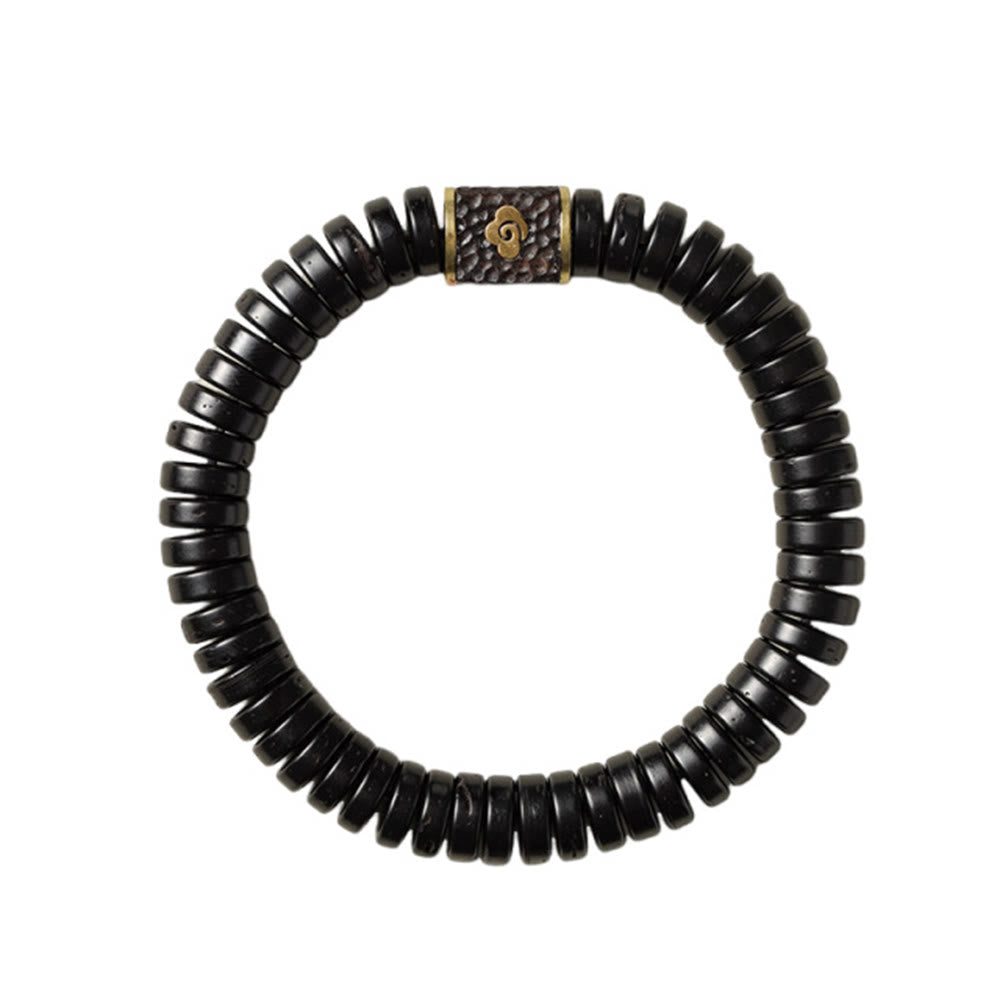 KarmaRipple's Tibetan Coconut Shell Auspicious Clouds Positive Bracelet p10