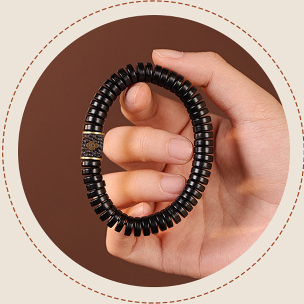 KarmaRipple's Tibetan Coconut Shell Auspicious Clouds Positive Bracelet p9