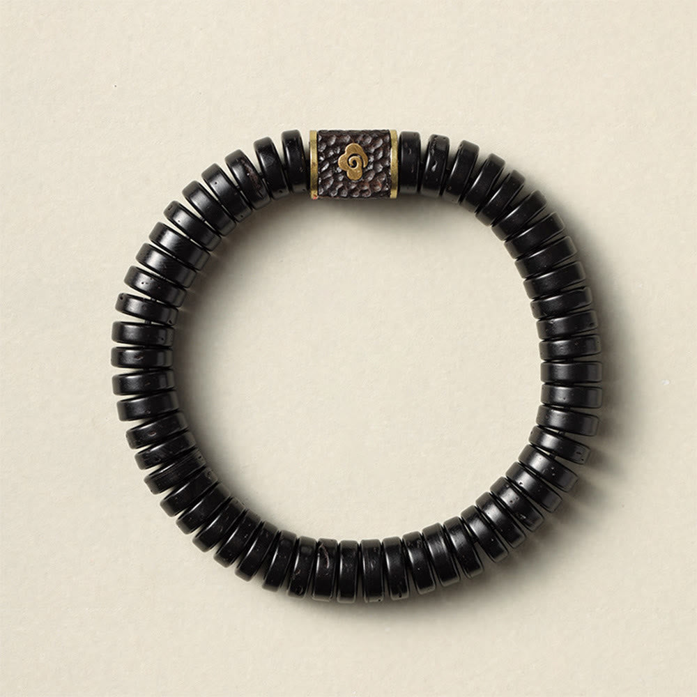 KarmaRipple's Tibetan Coconut Shell Auspicious Clouds Positive Bracelet p4