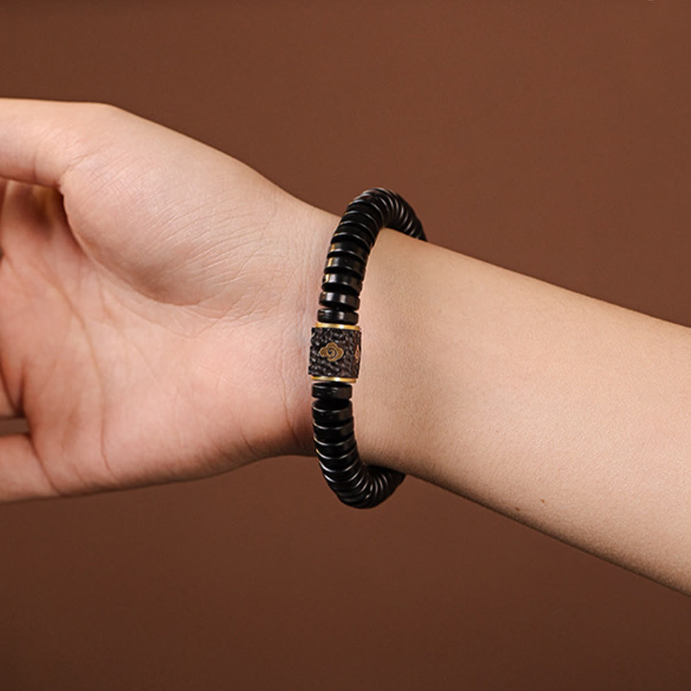 KarmaRipple's Tibetan Coconut Shell Auspicious Clouds Positive Bracelet p8