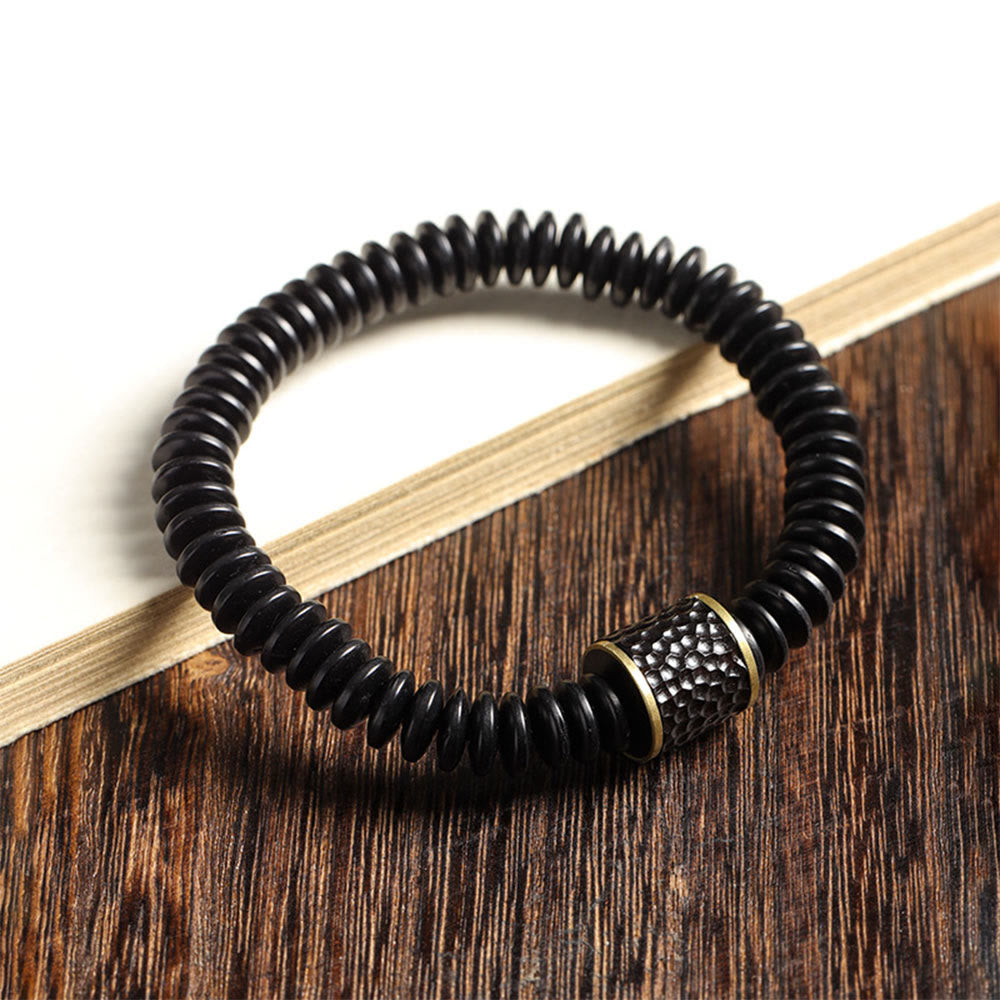 KarmaRipple's Tibetan Coconut Shell Auspicious Clouds Positive Bracelet p17