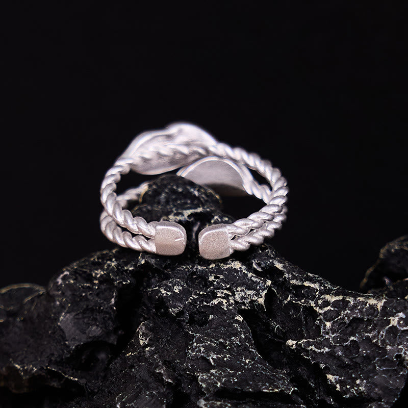 KarmaRipple's KarmaRipple Bronze Leaf Wealth Adjustable Ring p3