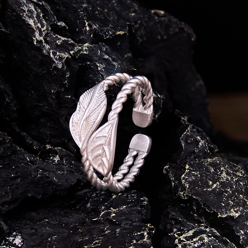 KarmaRipple's KarmaRipple Bronze Leaf Wealth Adjustable Ring p1