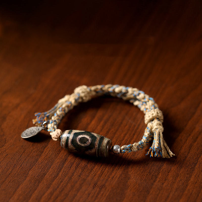 KarmaRipple's Tibetan Dzi Bead Wealth Protection Woven Bracelet p8