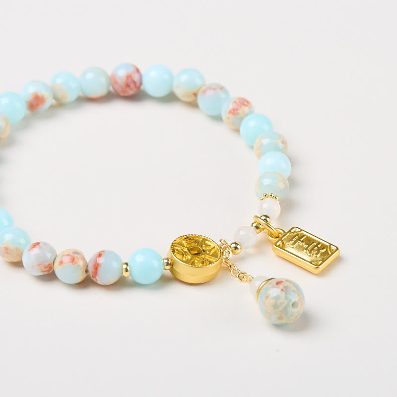 KarmaRipple's Shoushan Stone Bronze Coin Money From All Directions Wealth Bracelet p4