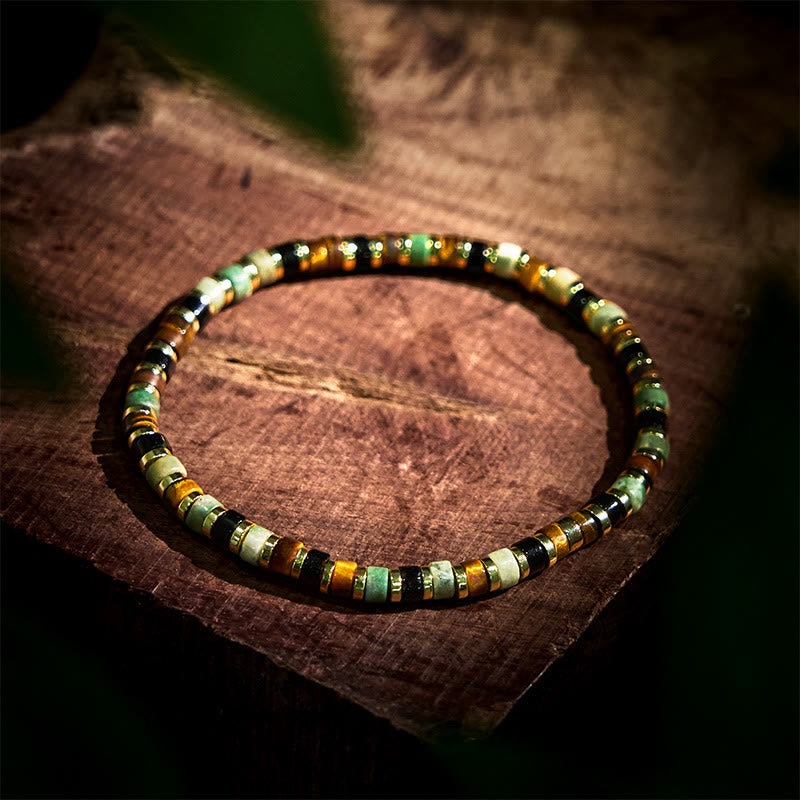 KarmaRipple's Authentic Hematite Tiger Eye Stones Support Bracelet p3