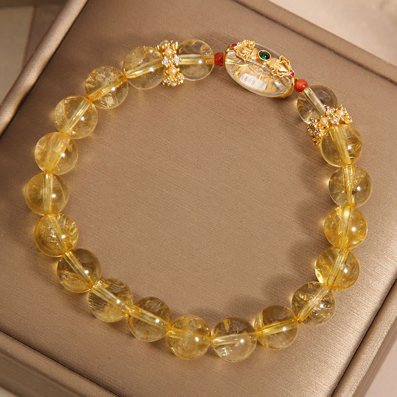 KarmaRipple's Authentic Golden Rutilated Quartz Beadwork Auspiciousness Bracelet p8