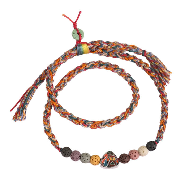 KarmaRipple's Dragon Boat Festival Colorful Rope Lava Rock Fu Character Rice Dumplings Fortune Woven Bracelet p11