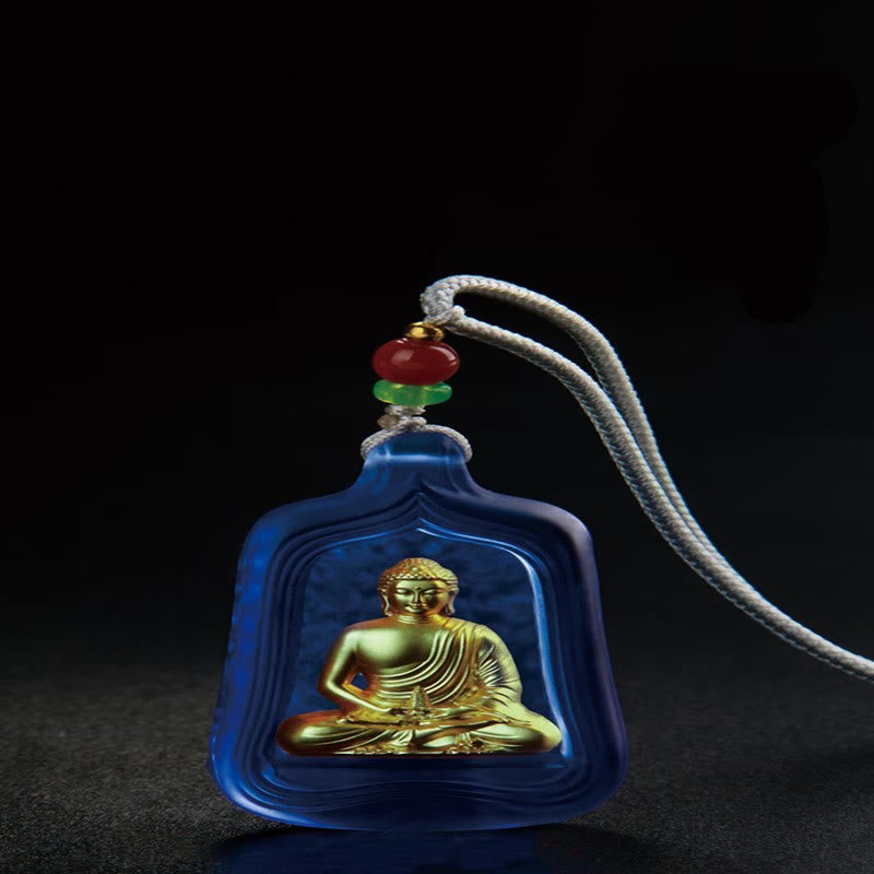 KarmaRipple's Tibetan Medicine Buddha Liuli Gemstone Compassion Serenity Pendant Necklace p16